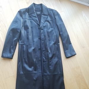 Leather coat